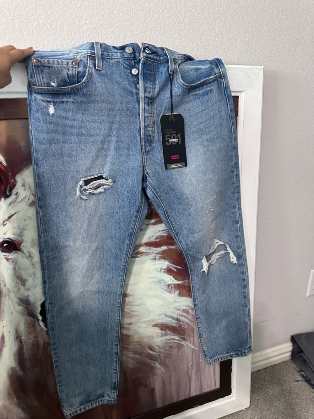 Levi's women's Distressed Blue Jeans - Casual skinny Fit